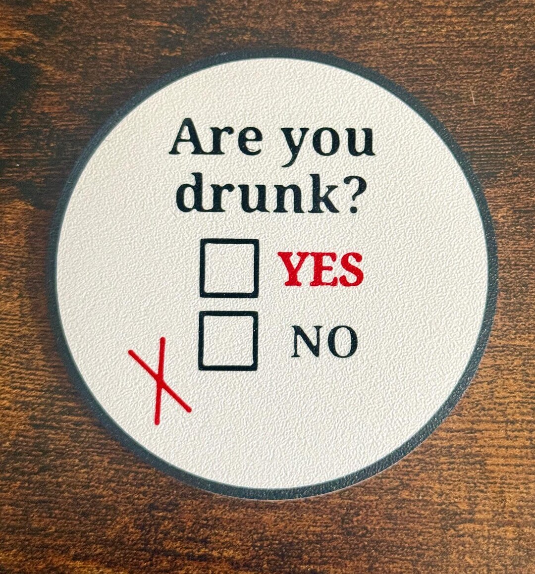 Funny “are You Drunk?” Coaster Set • 3D Printed With Caddy Made to ...