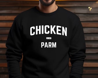 Chicken Parm Sweatshirt: Foodie Varsity Style, Cozy Comfort