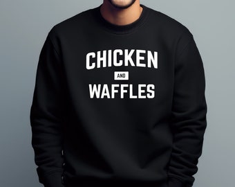 Chicken and Waffles Sweatshirt: Vintage Varsity Style, Foodie Gift