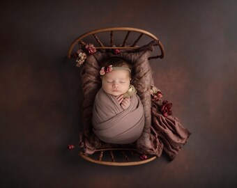 Fondo digital nostalgisches Babybett, Sofortdownload, fondo digital, fotografía de recién nacidos