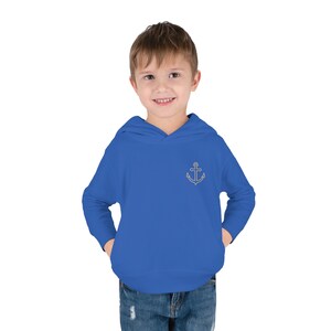 Little Rhody Life Anchor Toddler Pullover Fleece Hoodie