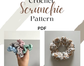 Modello per scrunchie all'uncinetto da scaricare in formato PDF