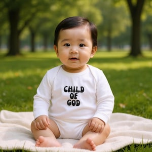 Child of God Long Sleeve Baby Bodysuit | Classic Cotton Onesie | Perfect Gift