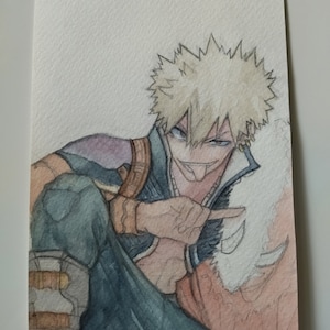 Bakugo aquarel MHA