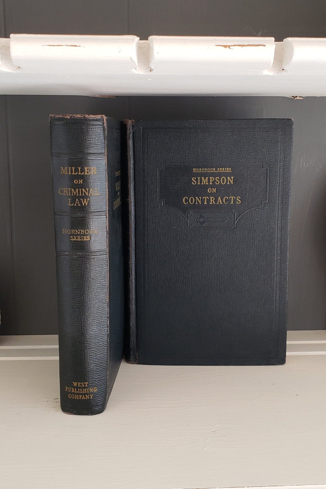 Vintage Book Set Hornbook Series Criminal Law and Contracts Etsy