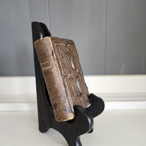 Engel Bestierder Vintage Dutch Catholic Religious Text Ornate Leather Binding (1846!)