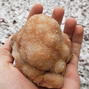 Orange and White Druzy Quartz (12.6oz)