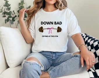 Down Bad shirt, TTPD shirt, Gym shirt, Coquette short sleeve tshirt, Pink bow shirt, tee shirt, Heavy Cotton tee, Trendy shirt