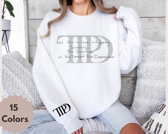 De Tortured Poets Department Sweatshirt, Taylor Sweatshirt, TTPD Shirt, Taylor Merch, New Album crewneck, Concert shirt, Cadeau Idee