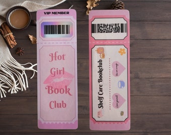 Cute Bookmarks-Hot Girl Bookclub bookmark- Shelf(Self) care bookclub Bookmark-Pink bookmarks-Gift idea for her