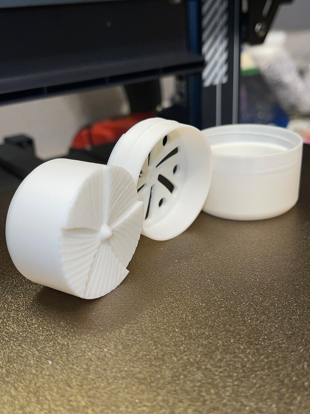 Compact Herb Grinder Toothless 3 Piece Less Than 2 Inches Tall Etsy