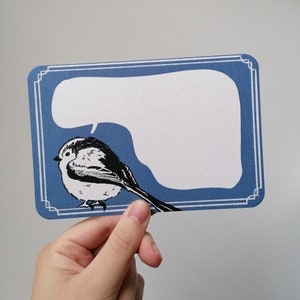 Carte postale personnalisable oiseau - bleu
