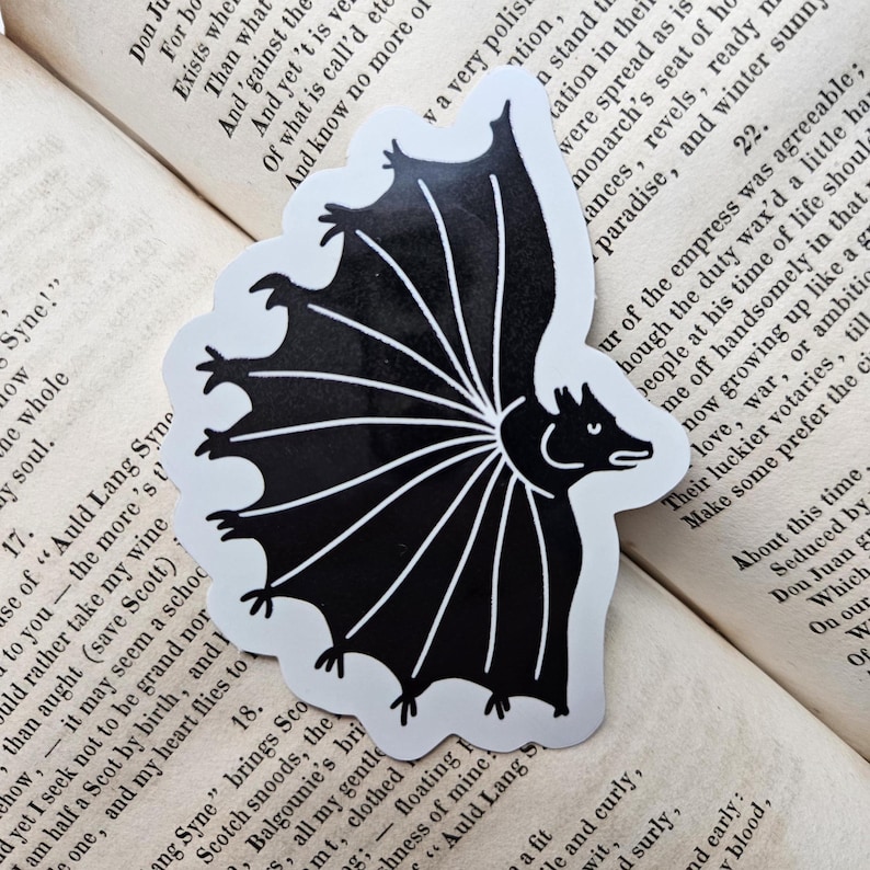 Medieval Bat - Marginalia Sticker - Etsy