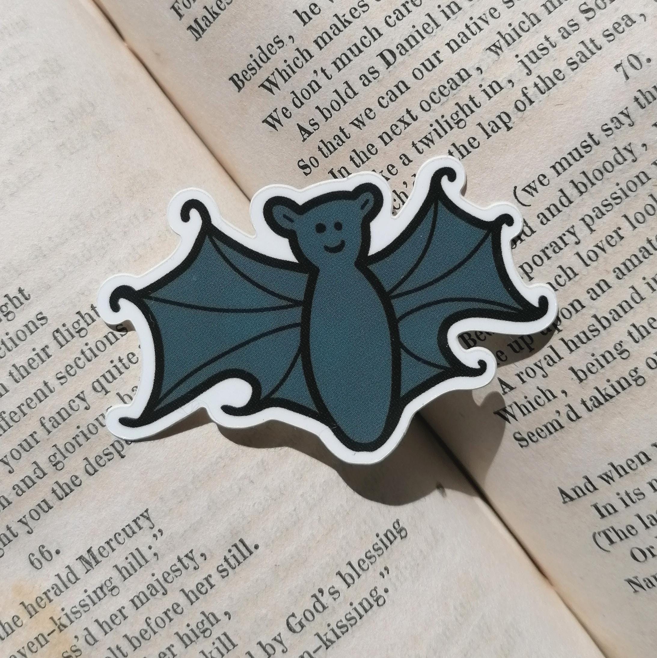 Medieval Sticker - Happy Bat Marginalia - Etsy