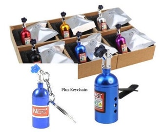 NoS bottle Design Air Freshener and Key Chain Combo