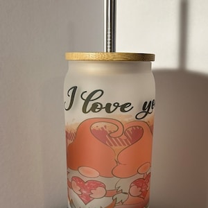 I Love You Gnome Matter What Frosted Glass Can
