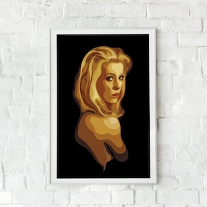 BELLE DE JOUR - Catherine Deneuve | Original Art Poster, Wall Art, Movie Decor, Print, French Film, Movie Poster
