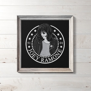 Joey Ramone - THE RAMONES | Original Art 11x11, Wall Art, Punk Rock, Music Decor, Band Poster
