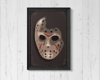 FREITAG DER 13. - Jason Voorhees | Original Kunst Poster, Wandkunst, Filmdekor, Print, Horrorfilm, Film Poster