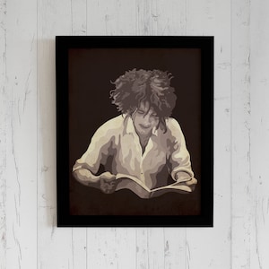 Robert Smith - THE CURE | Original Art 8x10, Wall Art, Alternative Music Decor, Rock Print, Band Poster