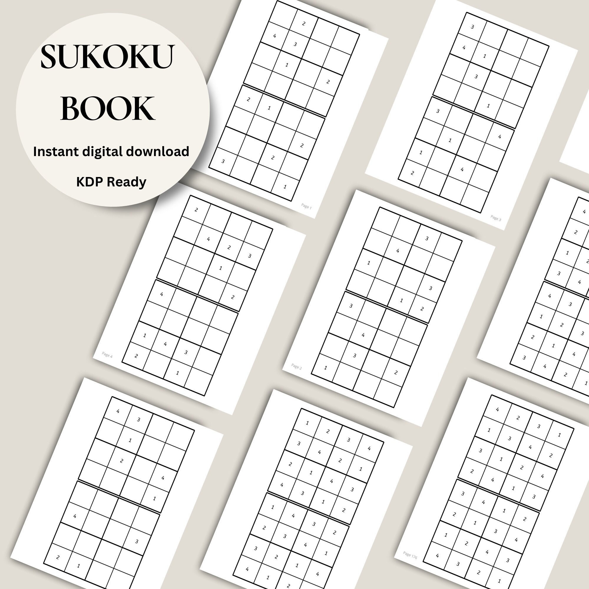 4X4 Empty Sudoku Grid  Free Printable Papercraft Templates