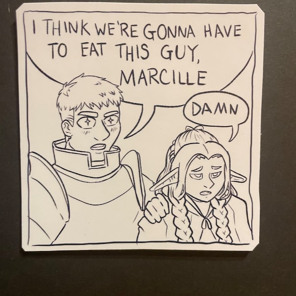 I think we’re gonna have to eat this guy Delicious Dungeon Sticker