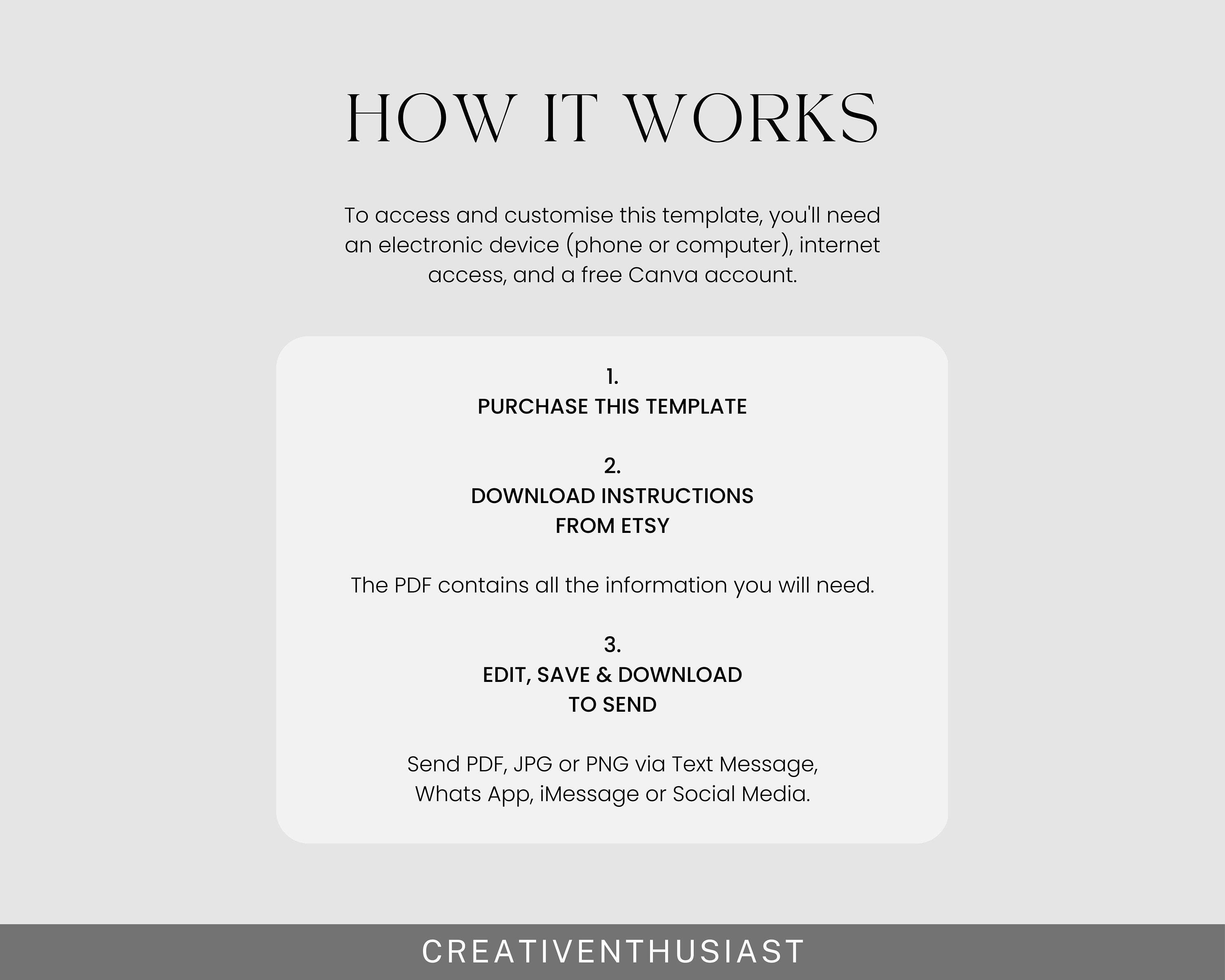 Digital Wedding Invitation, Canva Template, Eucalyptus, Ecofriendly E