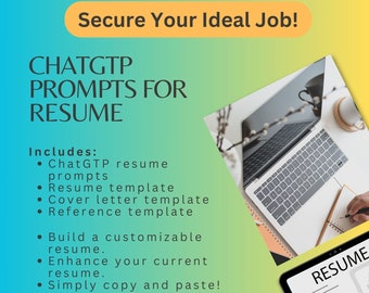 ChatGPT Resume Prompts | ChatGTP Resume Builder | ChatGPT Prompts and Commands for Job Applicants | Sample Detailed Templates | AI