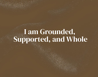 Jordnära bruna affirmationskort | Minimalistisk wellnessdekor | Studio Muse digital nedladdning