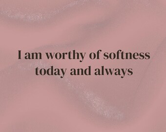 Mjukt tempo | Mjuka dagliga affirmationer för lätthet | Vila och emotionell mjukhet | Studio Muse digital nedladdning