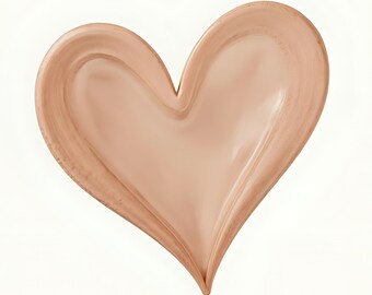 Blush Heart Clipart Set | Neutral | Akvarellhjärtan | Alla hjärtans dag, Kärleksklistermärken, Romantisk Konst | JPG