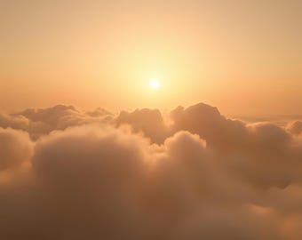 Varma solnedgångsmoln | Neutrala molnlandskap | 5 mockahimmelbakgrunder | Studio Muse digital nedladdning