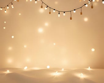 Neutral julbakgrundsuppsättning | Bokeh-ljus, minimalistiska träd (JPG-paket)