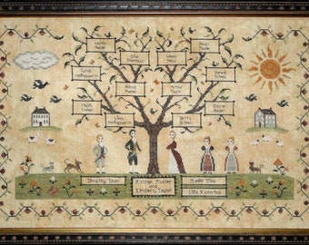 My Family Tree Cross Stitch Pattern - PDF Digital Download