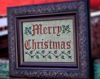 Merry Little Christmas Cross Stitch pattern - PFD Digital Download