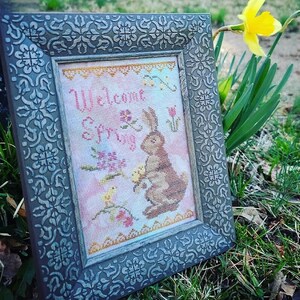 Welcome Spring Cross Stitch Pattern - PDF Digital Download