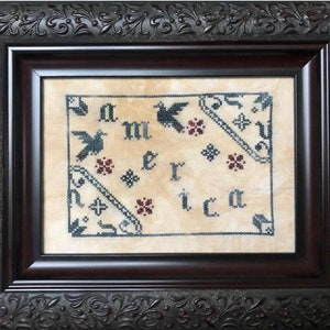 Little American Sampler Cross Stitch Pattern by Willow Hill Samplings - PDF Digital Download