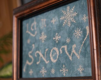 Let it Snow Cross Stitch Pattern - PDF Digital Download