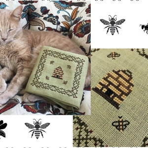 Busy Bee Pincushion by Willow Hill Samplings - PDF Digital Download