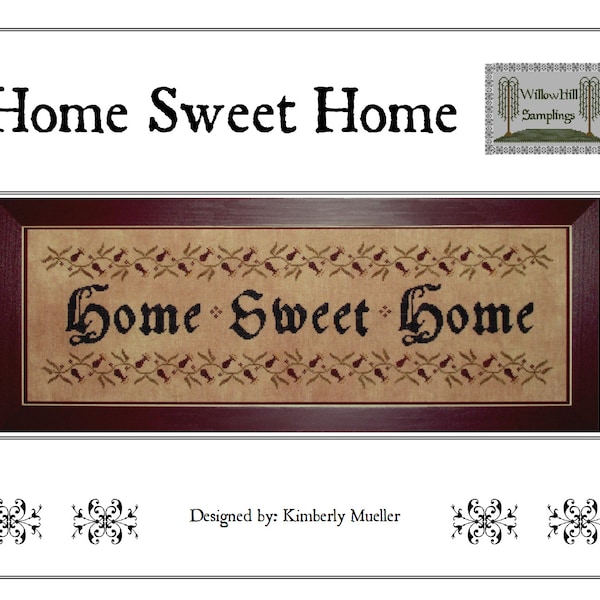 Home Sweet Home Cross Stitch Pattern - PDF Digital Download