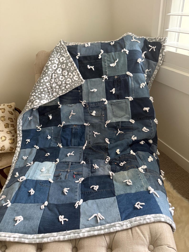 Denim Blanket - Etsy