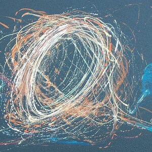 Original, Libera la primavera, Arte de pared, 36x12, acrílico, lienzo rayado, , Firmado
