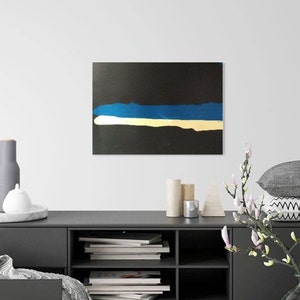 Arte abstracto original. Ukie, Arte de pared, 22x30, Acrílico, Cartulina, Sin marco Firmado