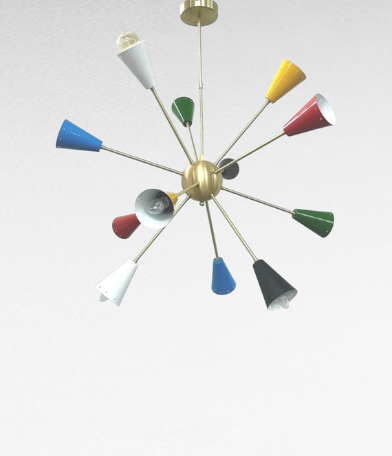 Italian Design 12 Multi Color Sputnik Chandelier Light Designer Ceiling Light Fixtures