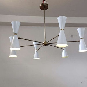 Rustic Farmhouse Chandelier – Metal Ceiling Light Fixture for Kitchen or Entryway