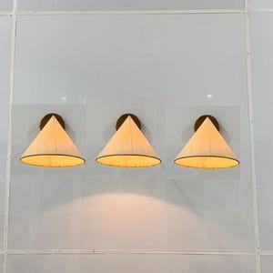Set di 3 lampade da parete con paralume in tessuto, lampada da parete moderna con paralume, lampada da parete di metà secolo, luci da toeletta da bagno