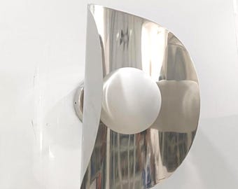 Modern Wall Sconce Light Fixture Minimalist Wall Lamp Polished Chrome Wall Light Contemporary Home Lighting Decor