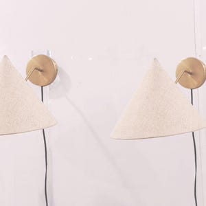 Set van 2 wandlampen met stekker en snoer, wandlamp in mid-century stijl, Stilnova wandlamp.