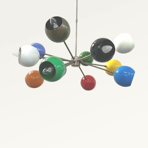 Mid Century Multi Color Modern Sputnik Chandelier Ceiling Light Fixture