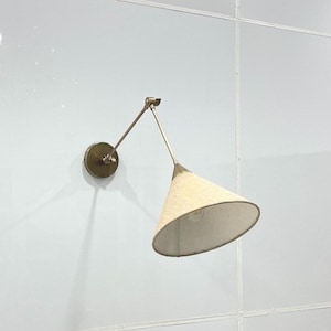 Rustic Fabric Wall Sconce Light | Farmhouse Wall Lighting | Mason Jar Wall Decor | Wood Wall Lamp | Wall Sconce Fixture